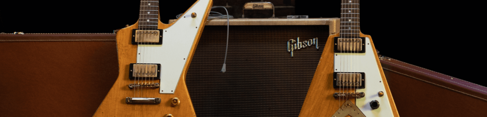 History recreated by Gibson Custom Shop in new 1958 Korina Flying V & Explorer models-Sky Music