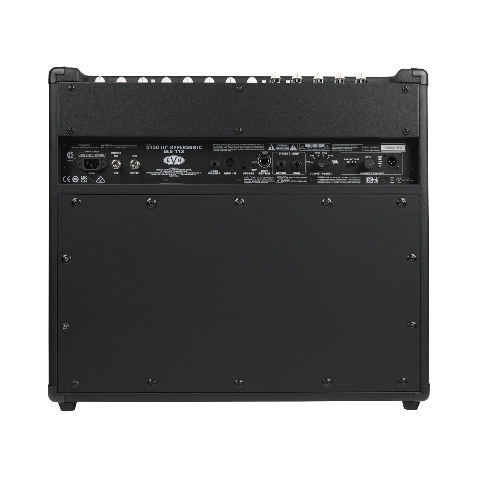 EVH - 5150III Hypersonic 6L6 30-watt 1 x 12-inch Combo Amplifier - Black