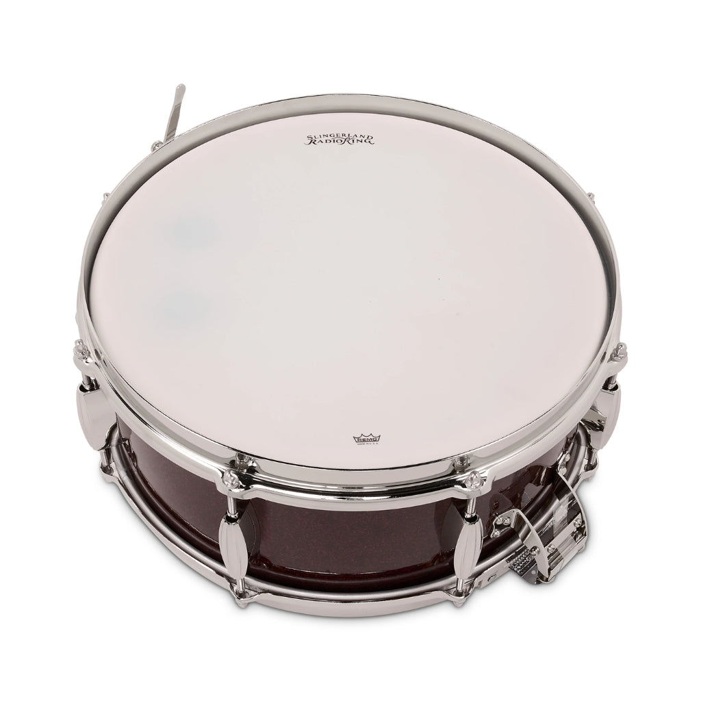 Slingerland - Radio King Solid Maple Snare Drum - 5.5 x 14 inches, Maroon Glass