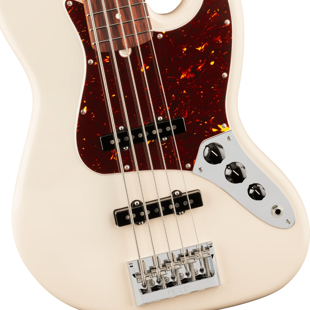 Fender - American Professional Jazz Bass V Guitar - Olympic White, Rosewood Fingerboard
