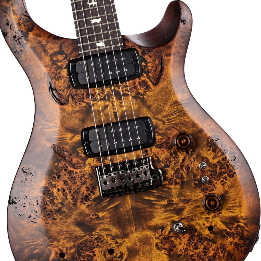 PRS - Limited Edition Wood Library Select S2 Custom 24-08 Poplar Burl Electric Guitar - Black Gold Burst