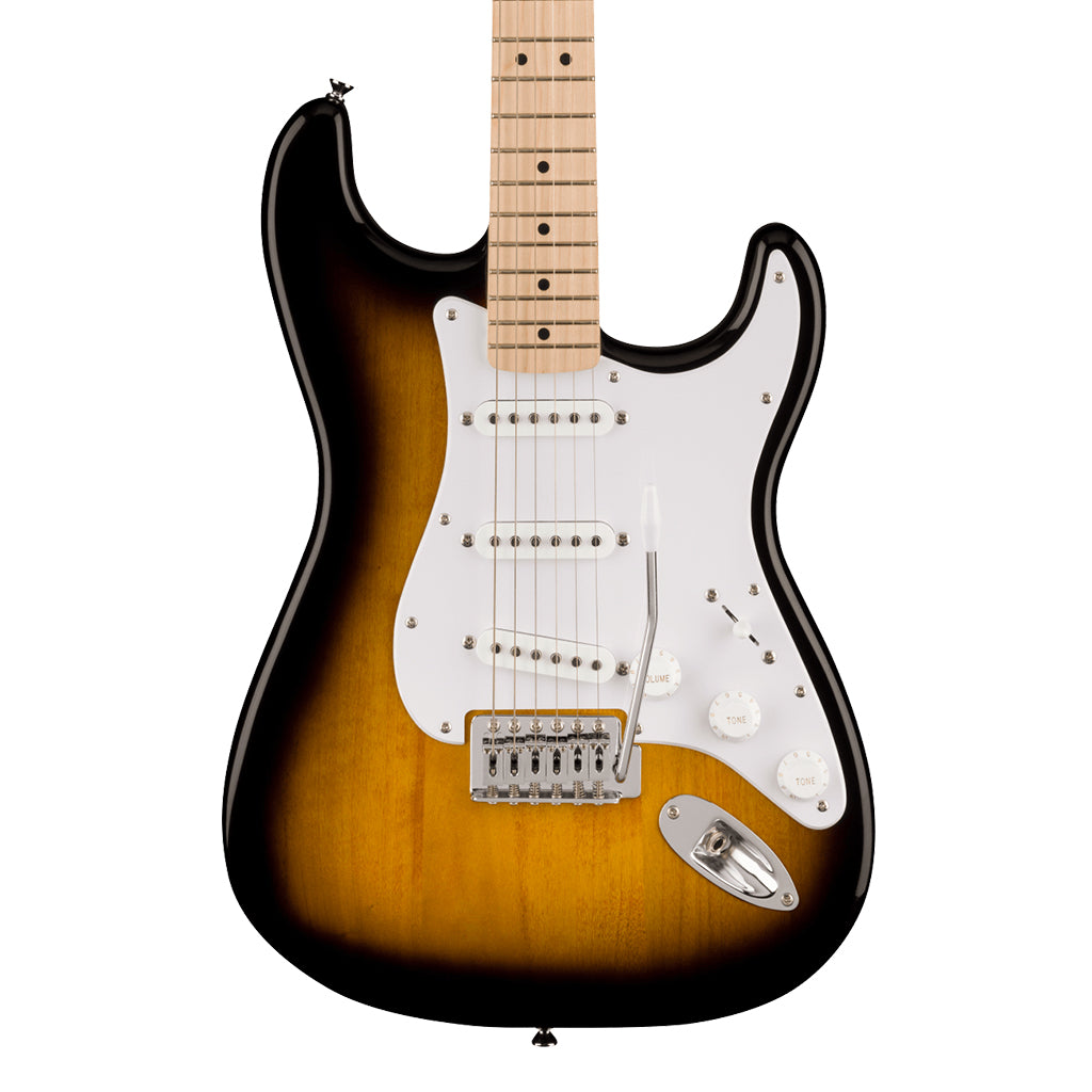 Squier Sonic Stratocaster Pack Maple Fingerboard 2 Color Sunburst Gig Bag 10G