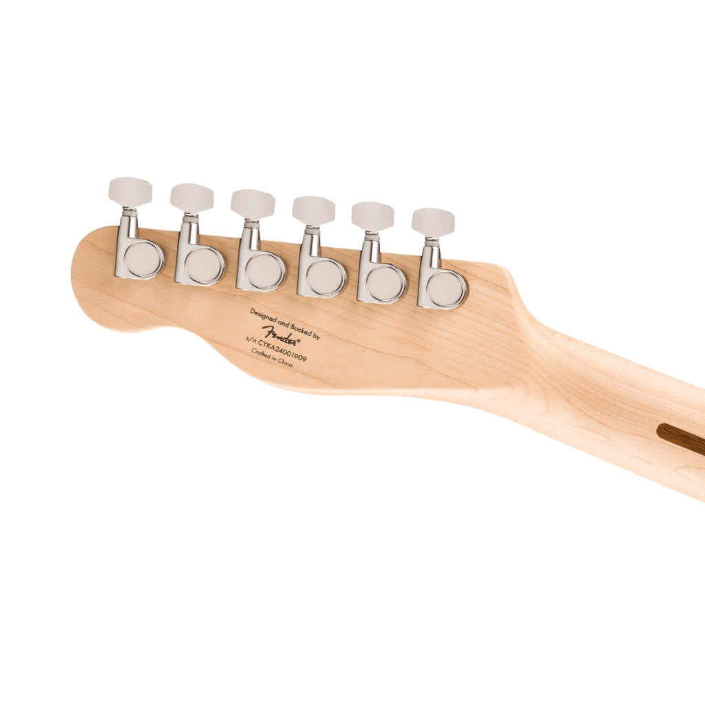 Squier - Affinity Series Telecaster SH Flame Maple Top and Laurel Fingerboard with White Pickguard - Crimson Red Transparent