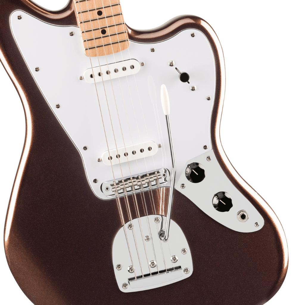 Squier - Affinity Series Jaguar with Maple Fingerboard and White Pickguard - Mystic Metallic Brown