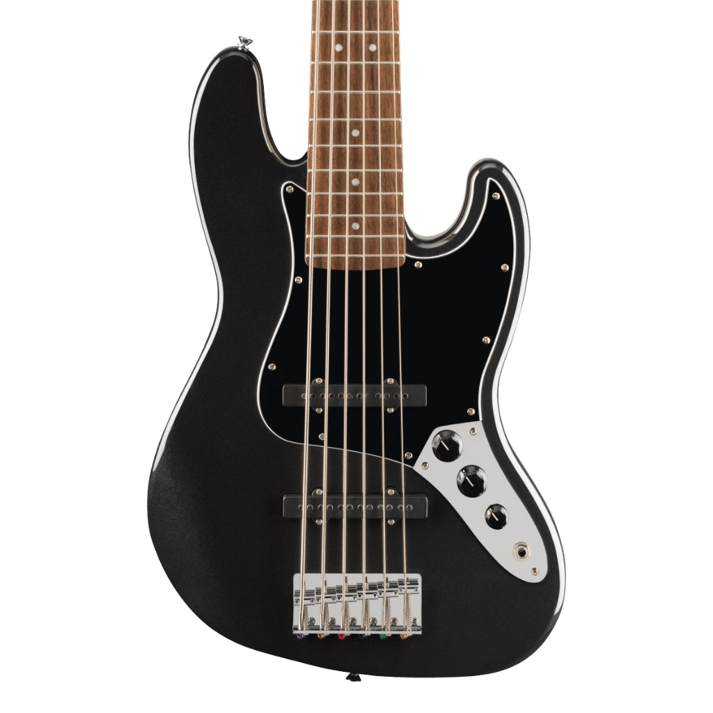 Squier - Affinity Series Jazz Bass VI with Laurel Fingerboard and Black Pickguard - Black Metallic