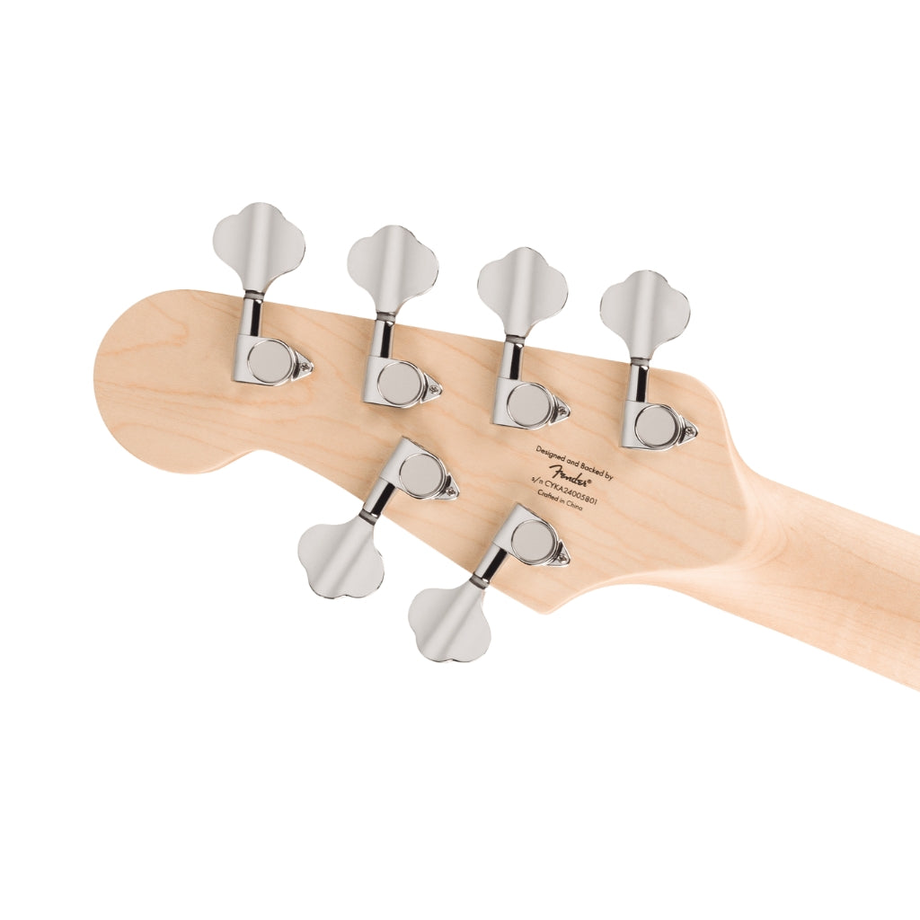 Squier - Affinity Series Jazz Bass VI with Laurel Fingerboard and Black Pickguard - Black Metallic