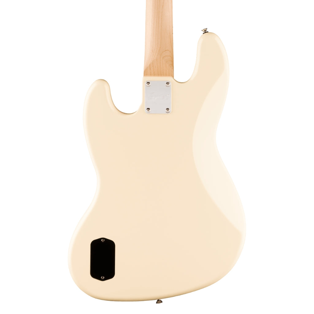 Squier - Affinity Series Active Jazz Bass with Maple Fingerboard and Black Pickguard - Olympic White