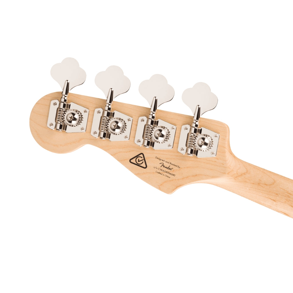 Squier - Affinity Series Active Jazz Bass with Maple Fingerboard and Black Pickguard - Olympic White