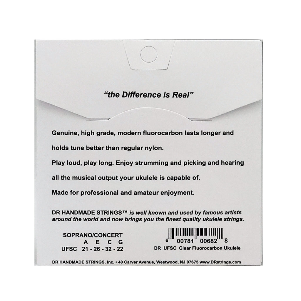 DR Strings - Moonbeams Clear Fluorocarbon Ukulele Strings - Soprano/Concert