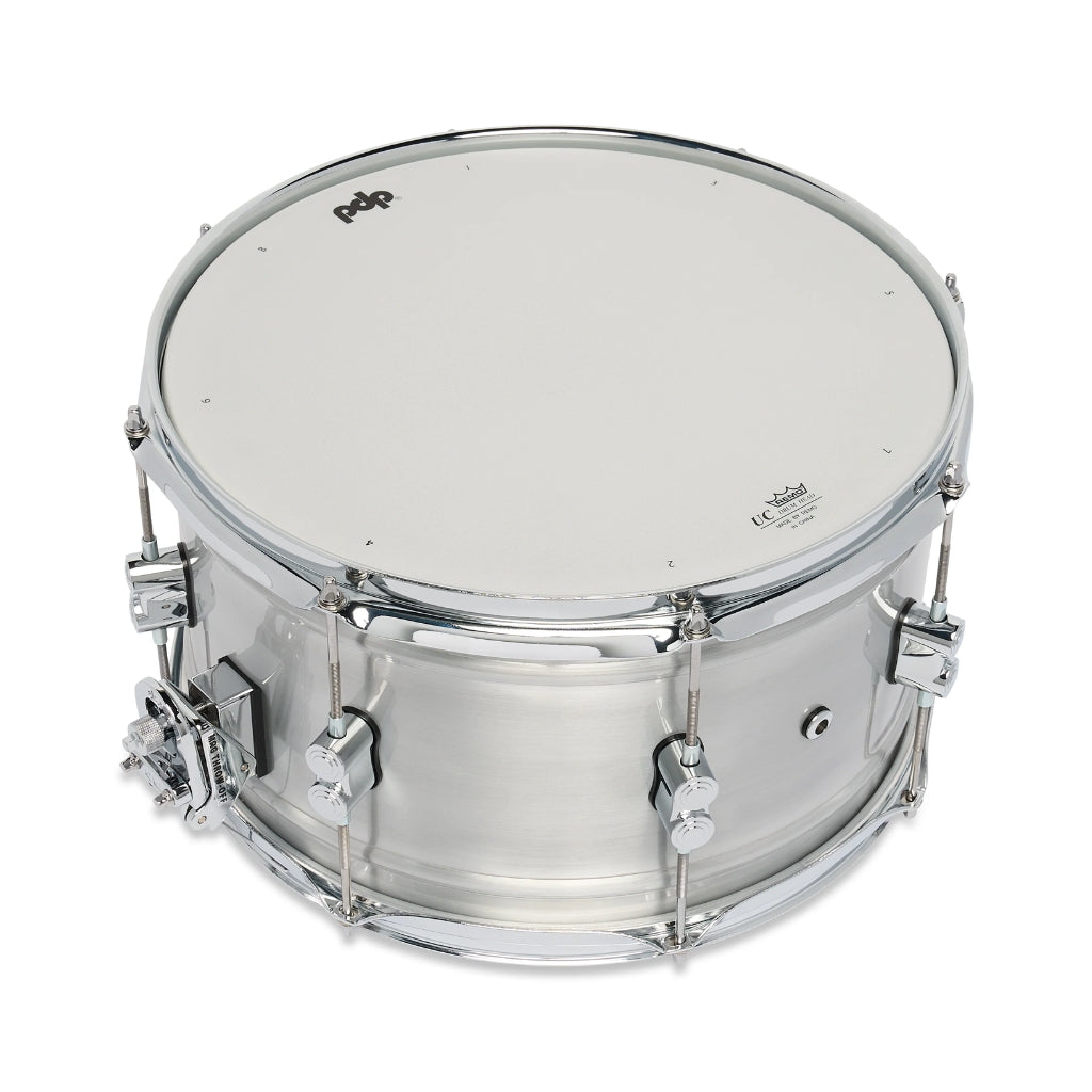 PDP - Concept Aluminum 8x14-inch 1.2mm Snare Drum - Natural Satin Brushed Aluminum