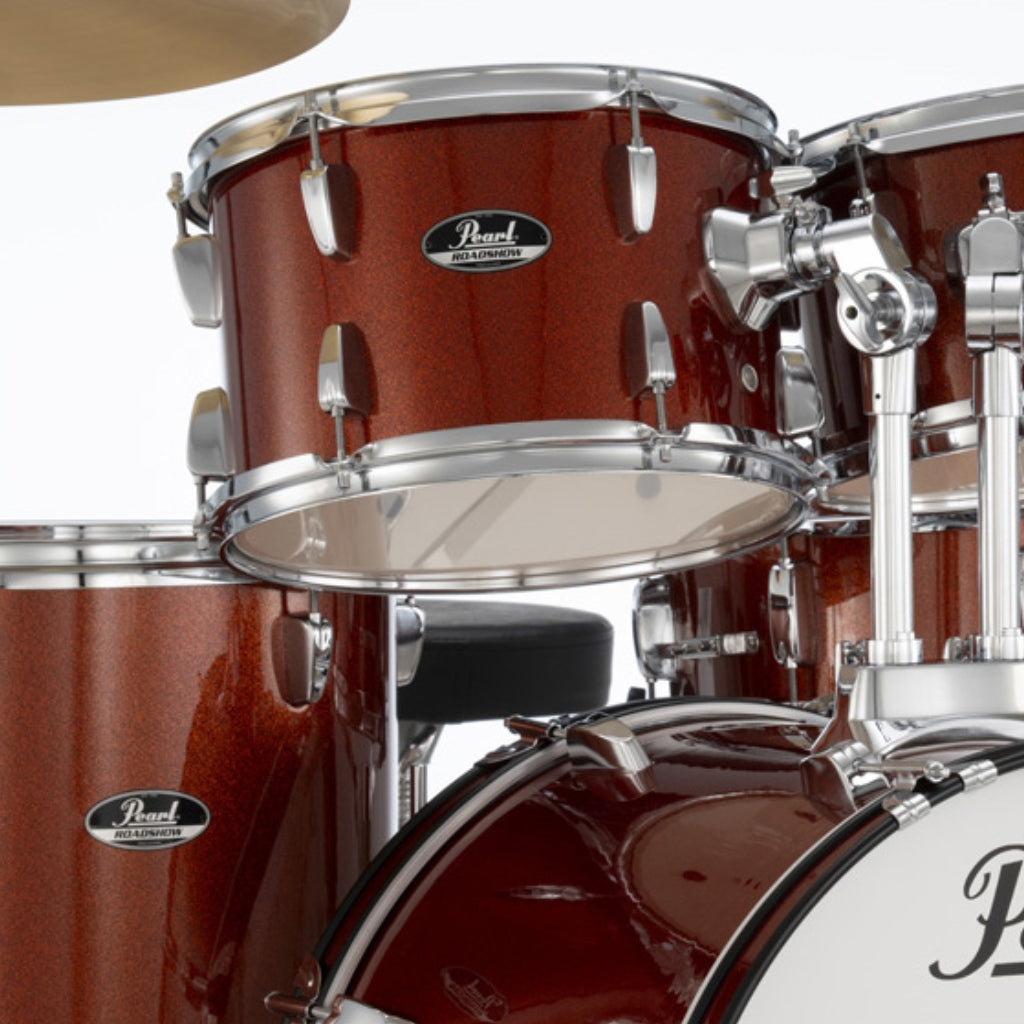 Pearl - Roadshow-Plus 5pc 20" with BRD-1 Cymbals Drum Package - Burnt Orange Sparkle