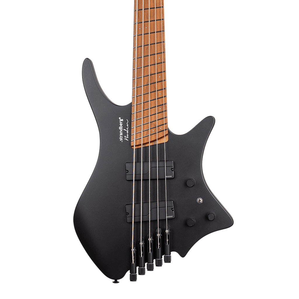 Strandberg Boden Bass Standard 5 String Bass Guitar - Black Metallic Satin sky music