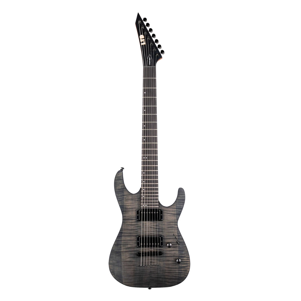 ESP - LTD M-207DX Baritone 7-String Electric Guitar - See Thru Black Satin