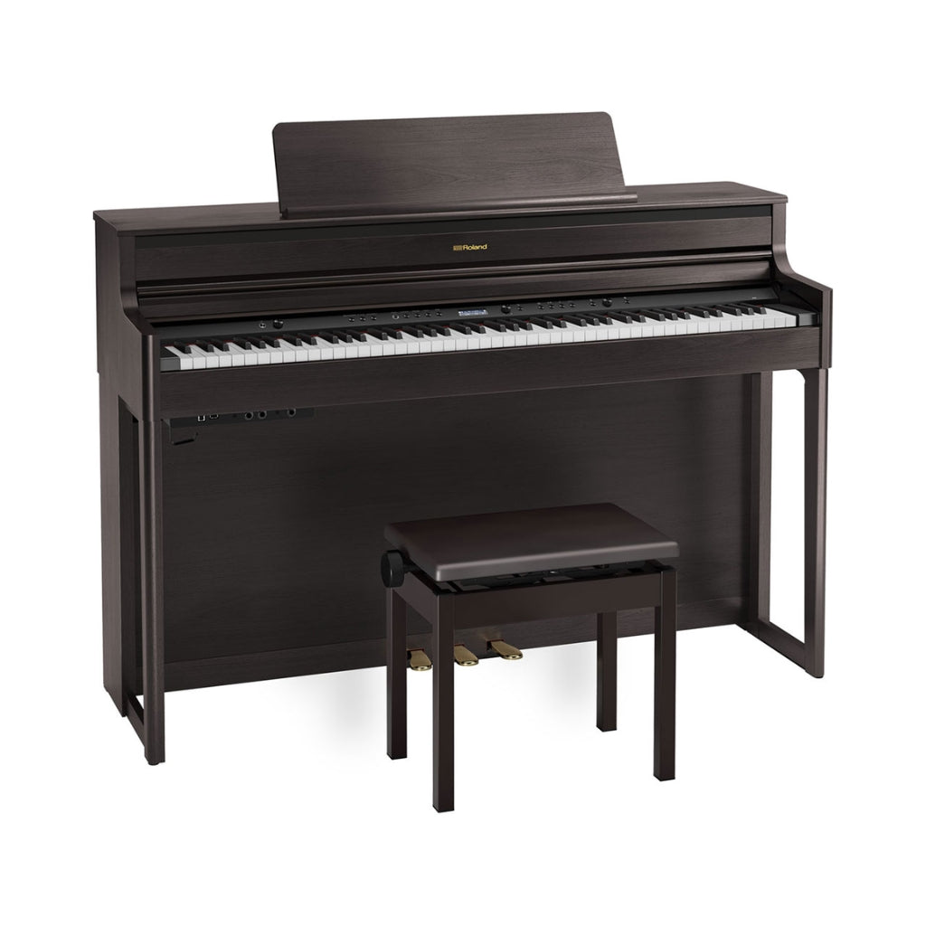 Roland - HP704 Digital Upright Piano - Dark Rosewood