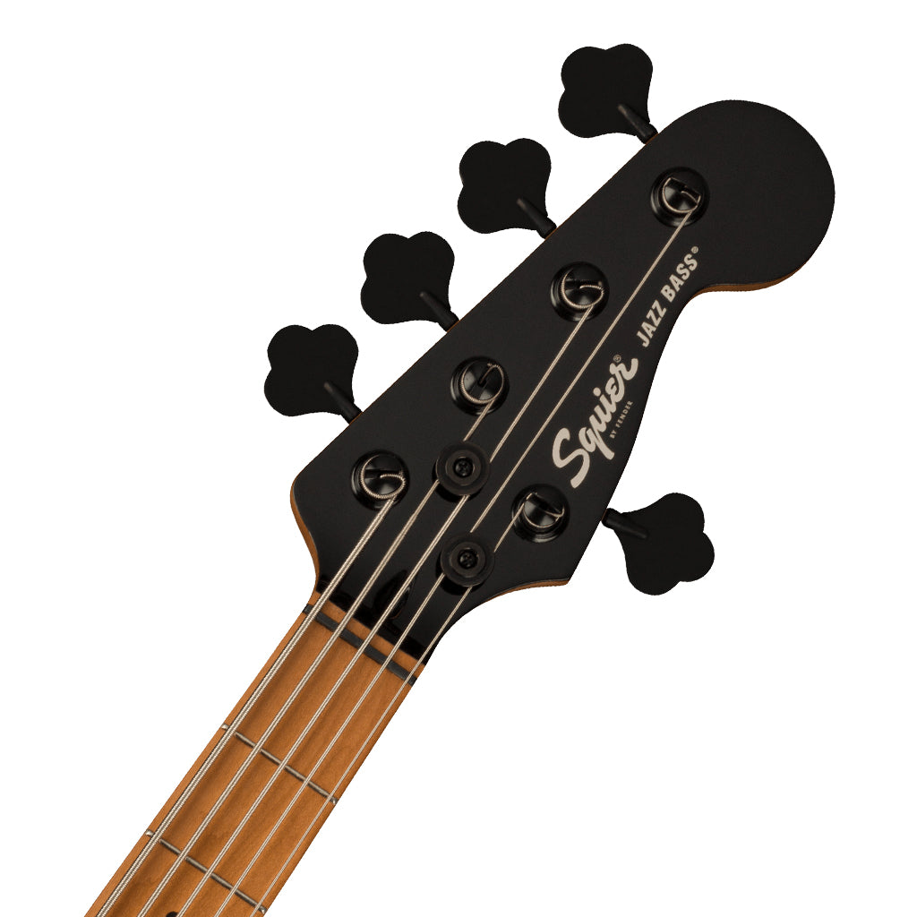 BSTOCK Squier Contemporary Active Jazz Bass® HH V, Roasted Maple Fingerboard, Black Pickguard, Gunmetal Metallic