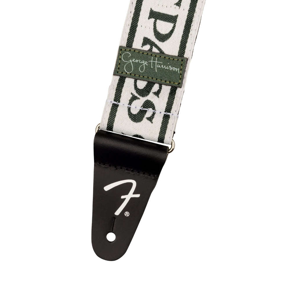 Fender George Harrison All Things Must Pass Logo Strap, White/Black, 2"