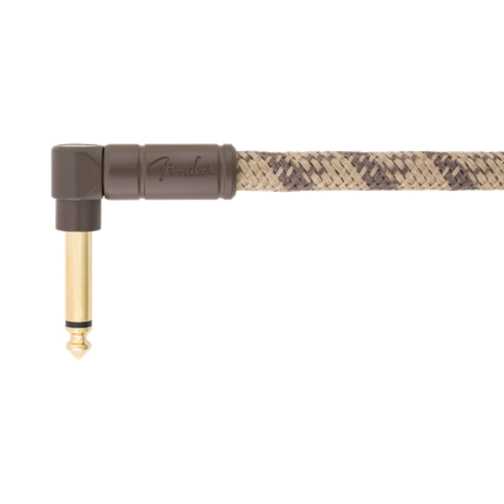 Fender - 10' Angled Festival Instrument Cable - Pure Hemp Brown Stripe