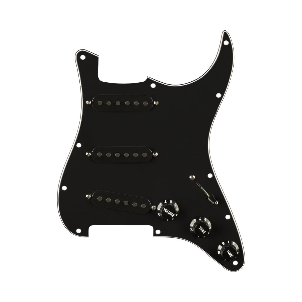 Fender - Pre Wired Strat Pickguard - Pure Vintage 65 with RWRP Midde Black 11 Hole PG