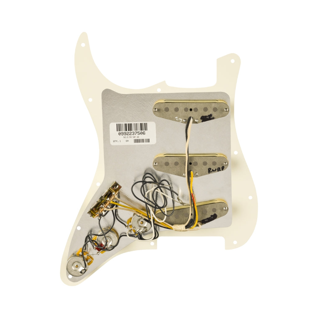 Fender - Pre Wired Strat Pickguard - Pure Vintage 65 with RWRP Midde Parchment 11 Hole PG