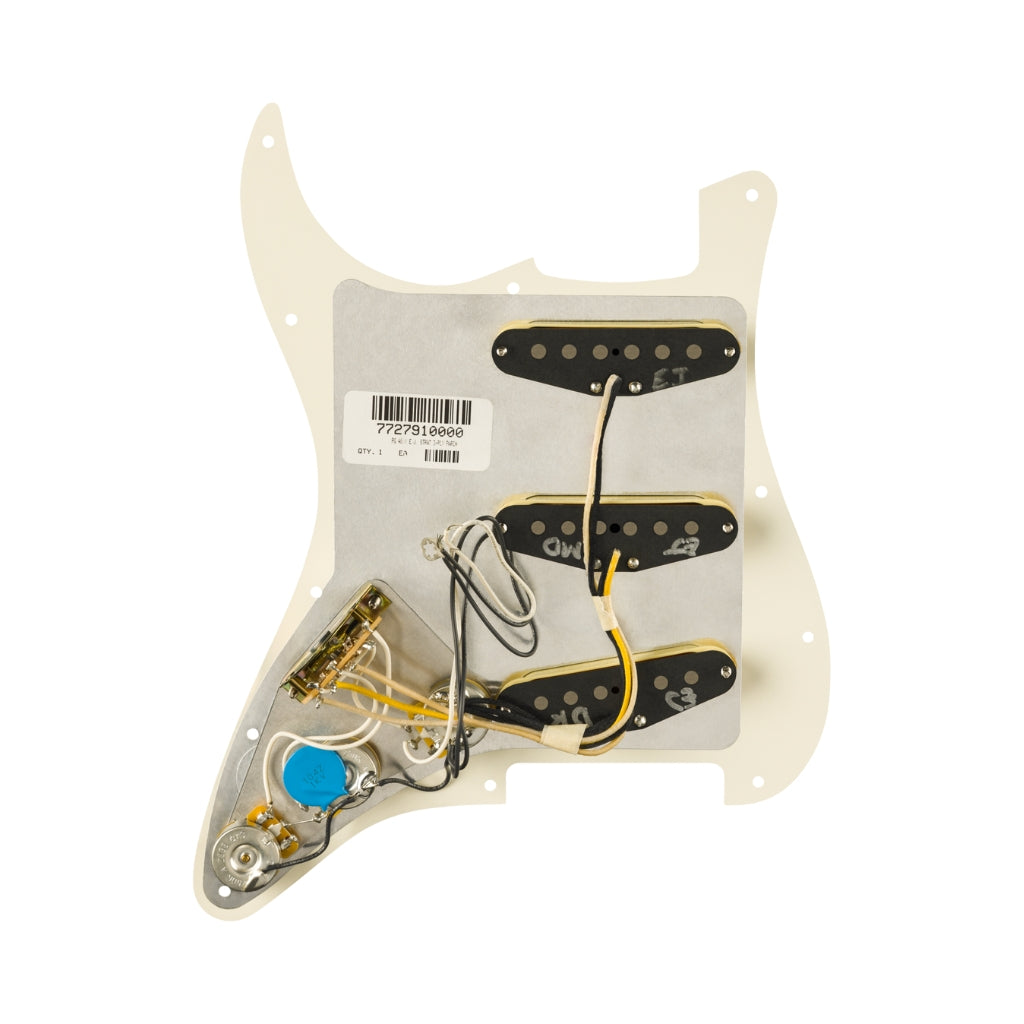 Fender - Pre Wired Strat Pickguard Eric Johnson Signature - Parchment 11 Hole PG