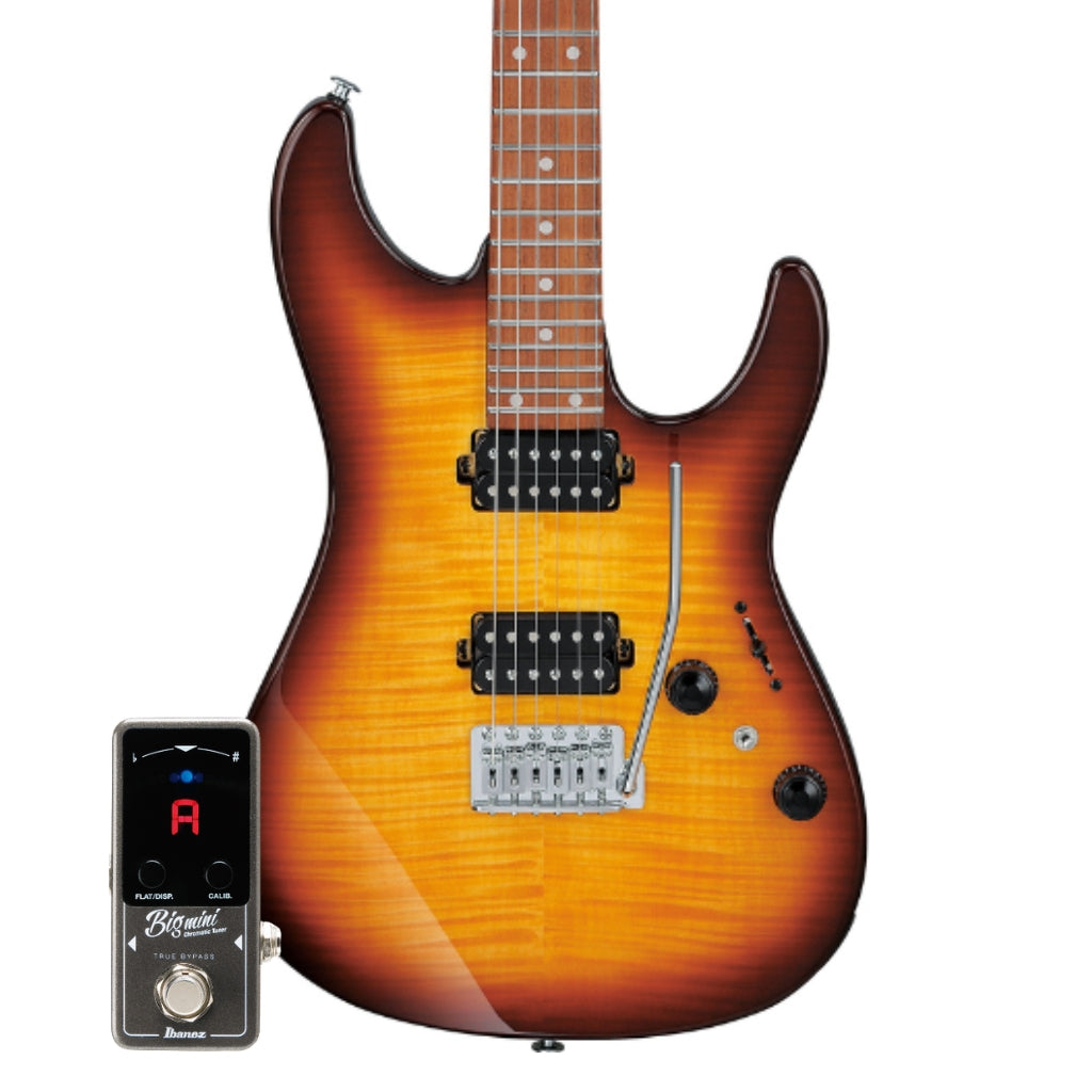 Ibanez - AZ24S1F TKS Electric Guitar Bundle With BIGMINI Tuner - Violin Sunburst