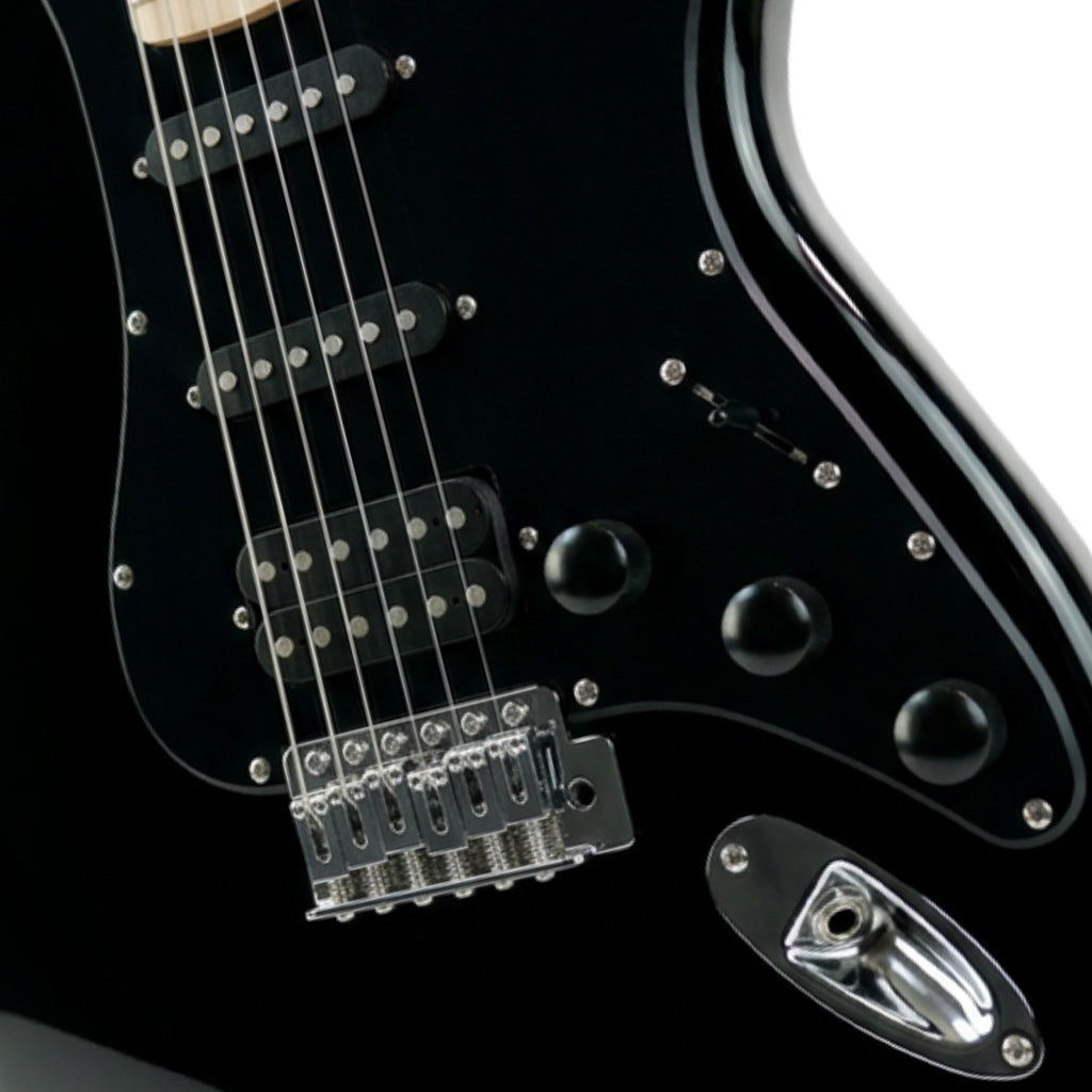 Kramer Focus VT-211S Electric Guitar - Black w/Black Guard