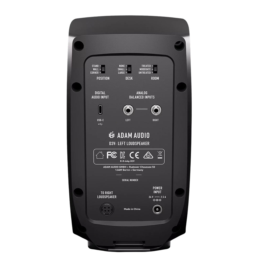 Adam Audio D3V Active Desktop Monitor System in Black