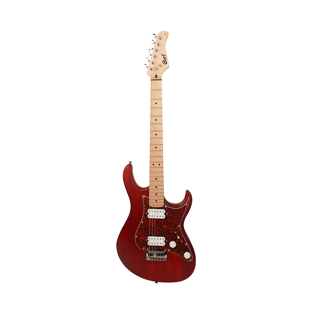 Cort G100 HH Electric Guitar - Open Pore Black Cherry