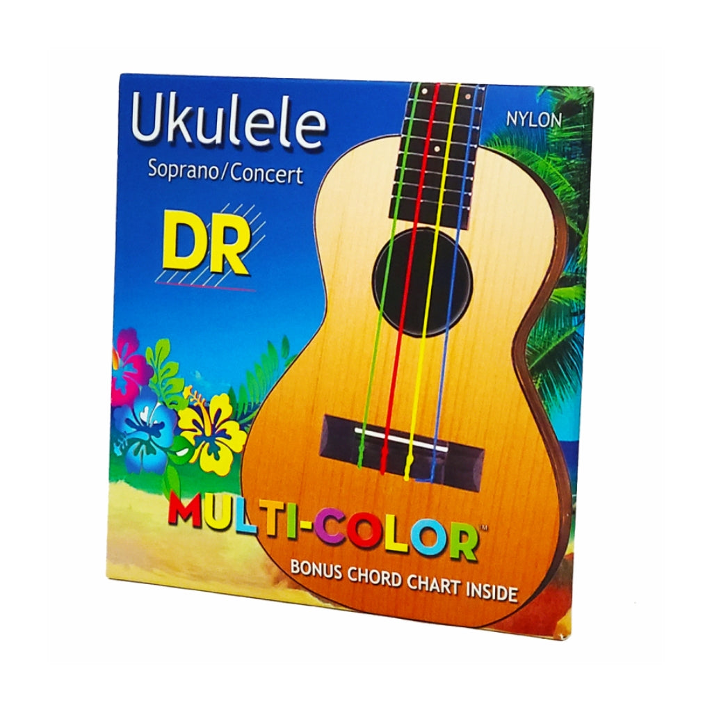 DR Strings - Multi-color Nylon Ukulele Strings - Soprano/Concert