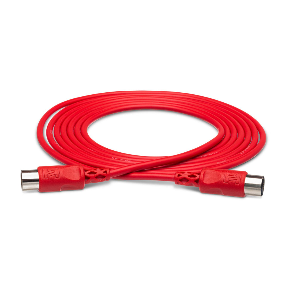 Hosa Technology - 5-pin DIN to Same - MIDI Cable 10ft Red