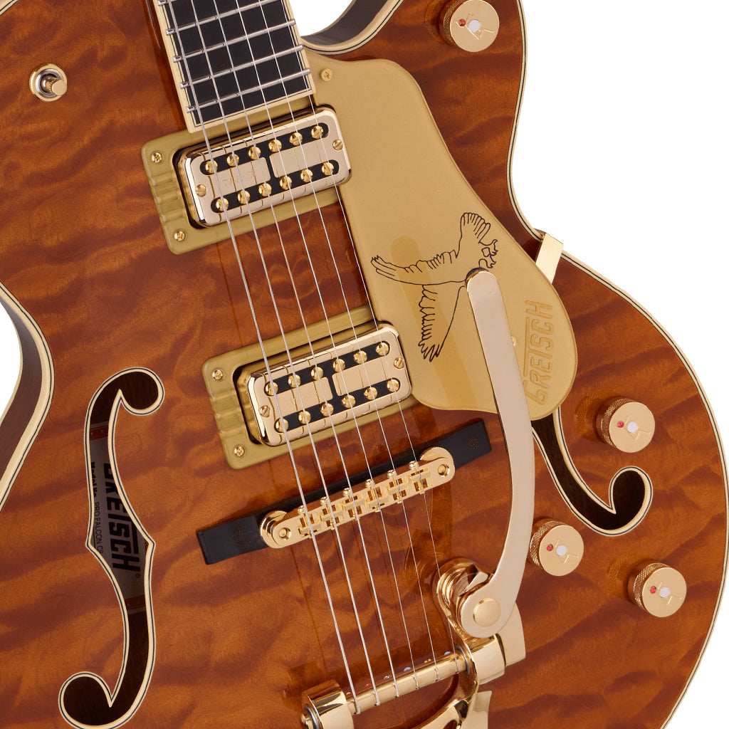 Gretsch Limited Edition Falcon Center Block Jr. with Bigsby Quilted Maple, Ebony Fingerboard Roundup Orange