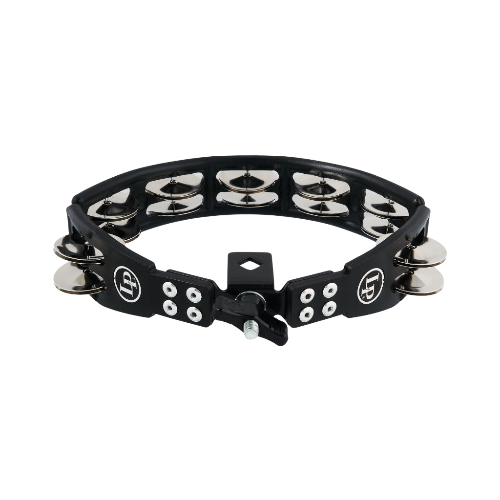 Latin Percussion - Cyclops Mountable Tambourine - Black with Steel Jingles