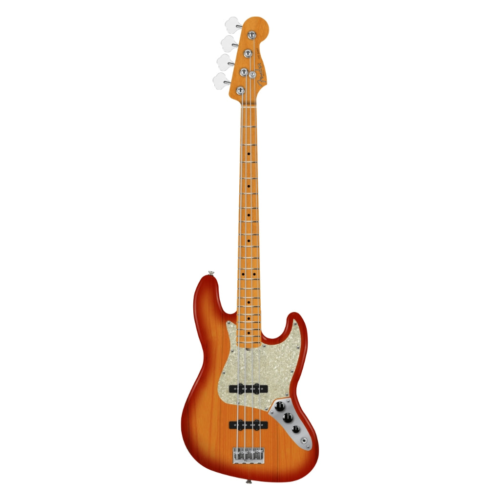 Fender American Professional Jazz Bass Guitar - Aged Cherry Burst, Maple Fingerboard