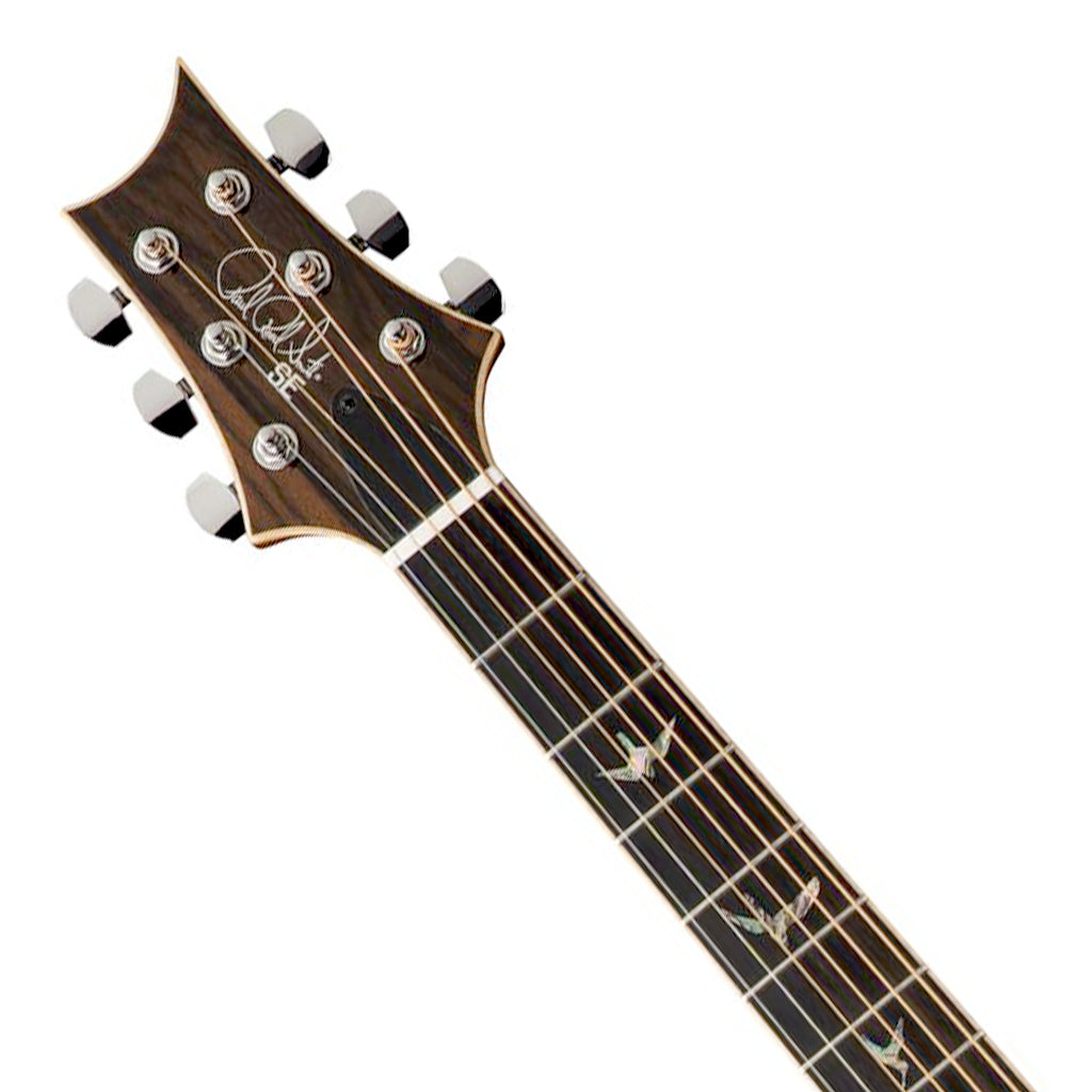 PRS SE A60E Angelus Left Handed Acoustic-Electric Guitar - Natural headstock