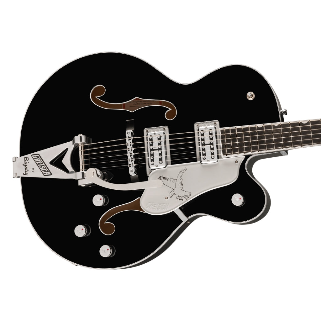 Gretsch - Falcon Hollow Body Ebony Fingerboard with String-Thru Bigsby® and Chrome Hardware - Black