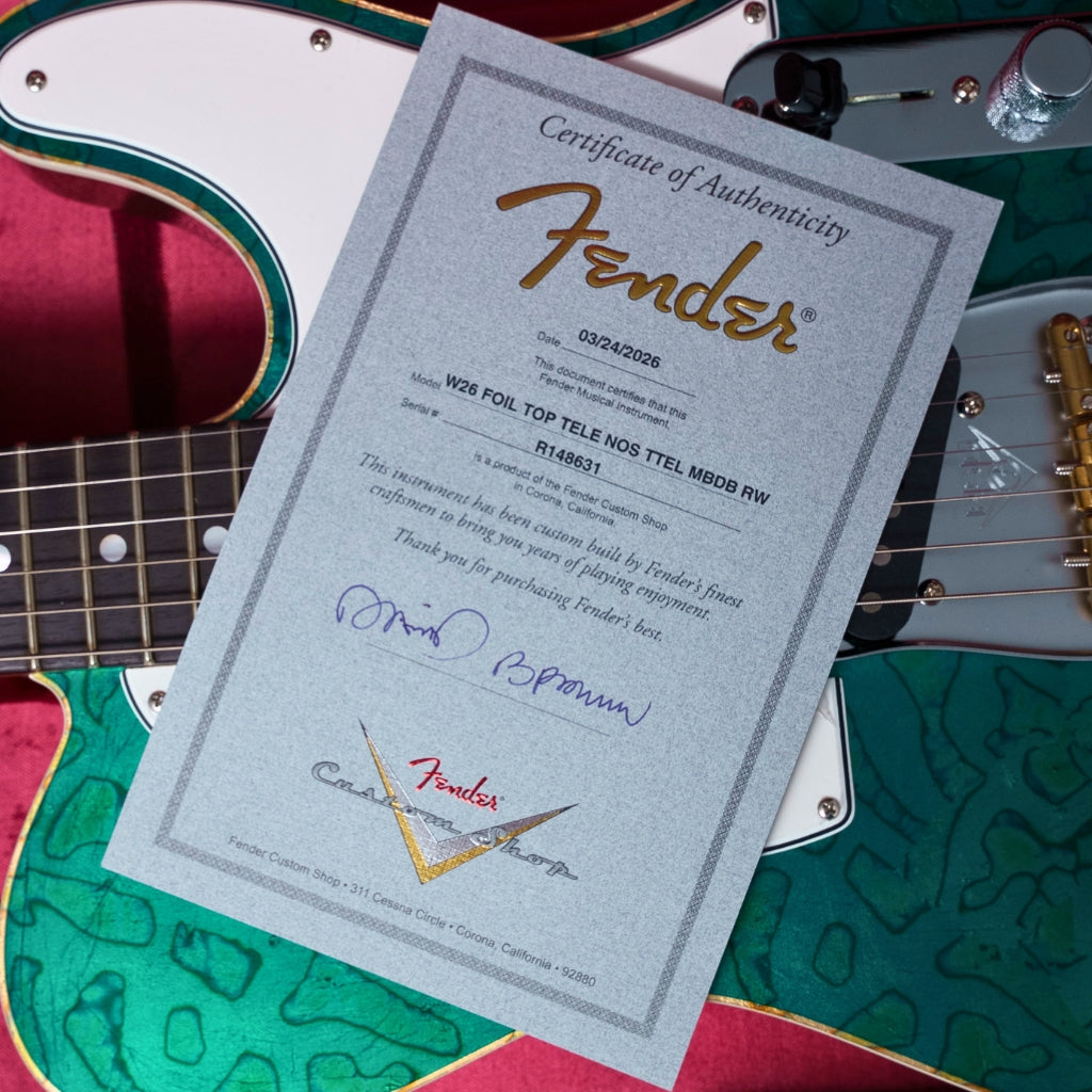 Fender Custom Shop - Masterbuilt Telecaster NOS Foil Top by David Brown - Bronze Back