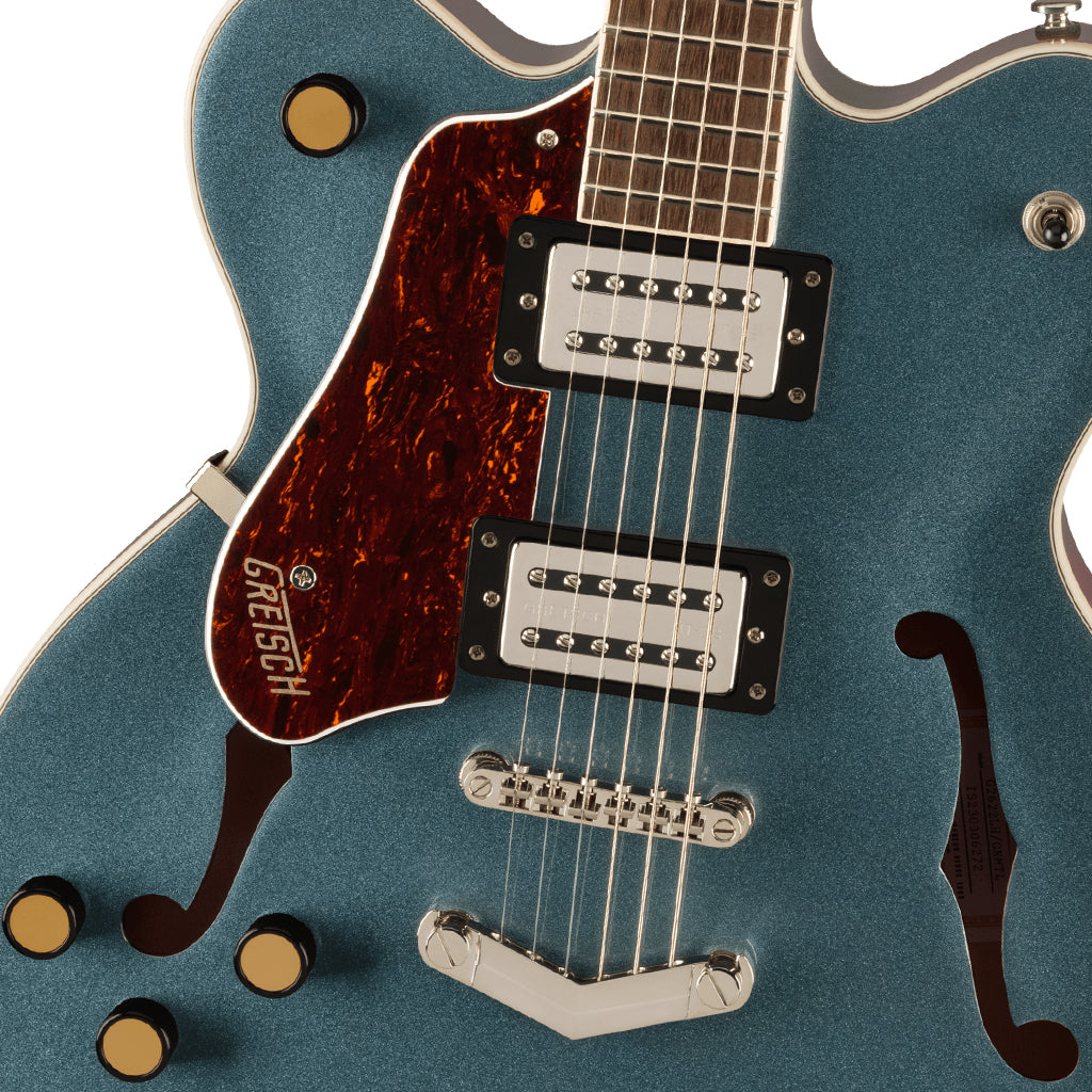Gretsch G2622LH Streamliner Center Block Double Cut with V Stoptail Left Handed BroadTron BT3S Pickups Laurel Fingerboard Gunmetal