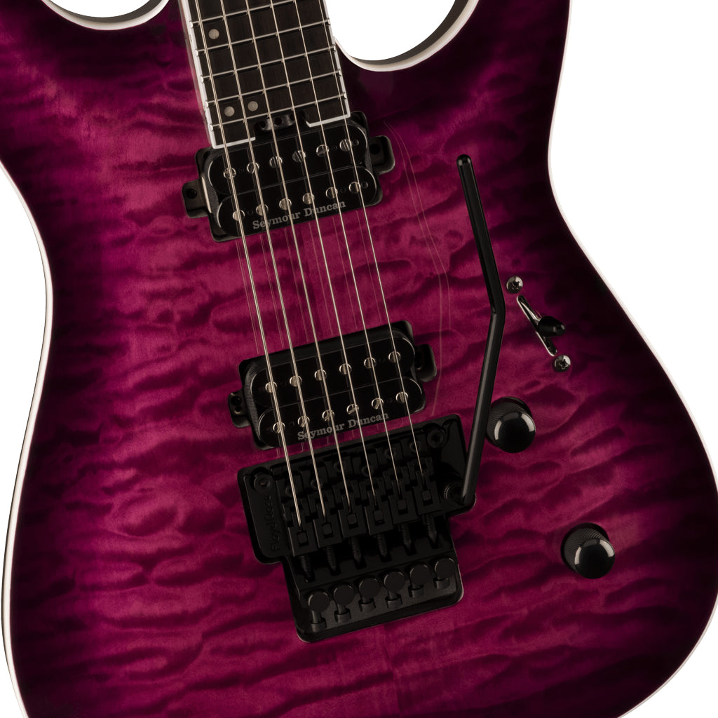 Jackson - Pro Plus Series Dinky™ DKAQ - Ebony Fingerboard, Transparent Purple Burst