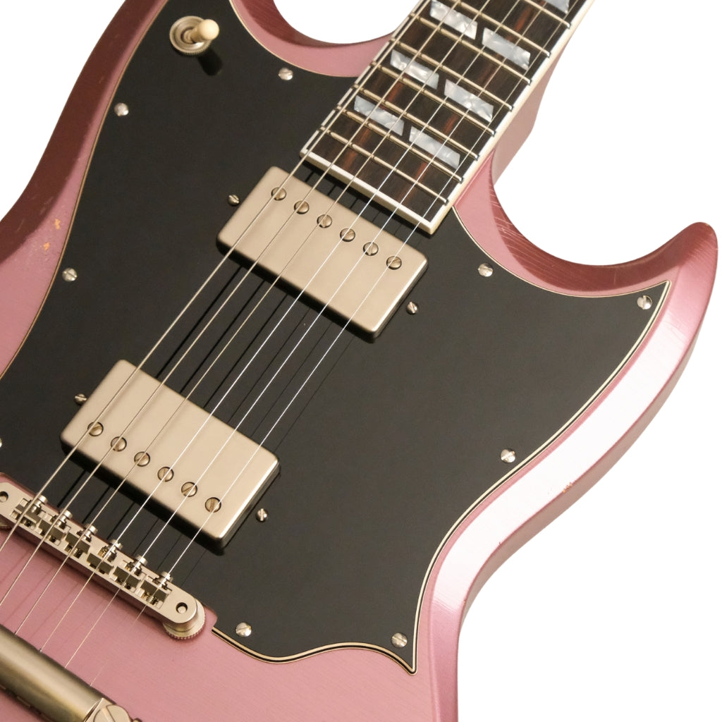 Frank Brothers Radar Deluxe Medium Relic w/Full Guard Electric Guitar - Burgundy Mist