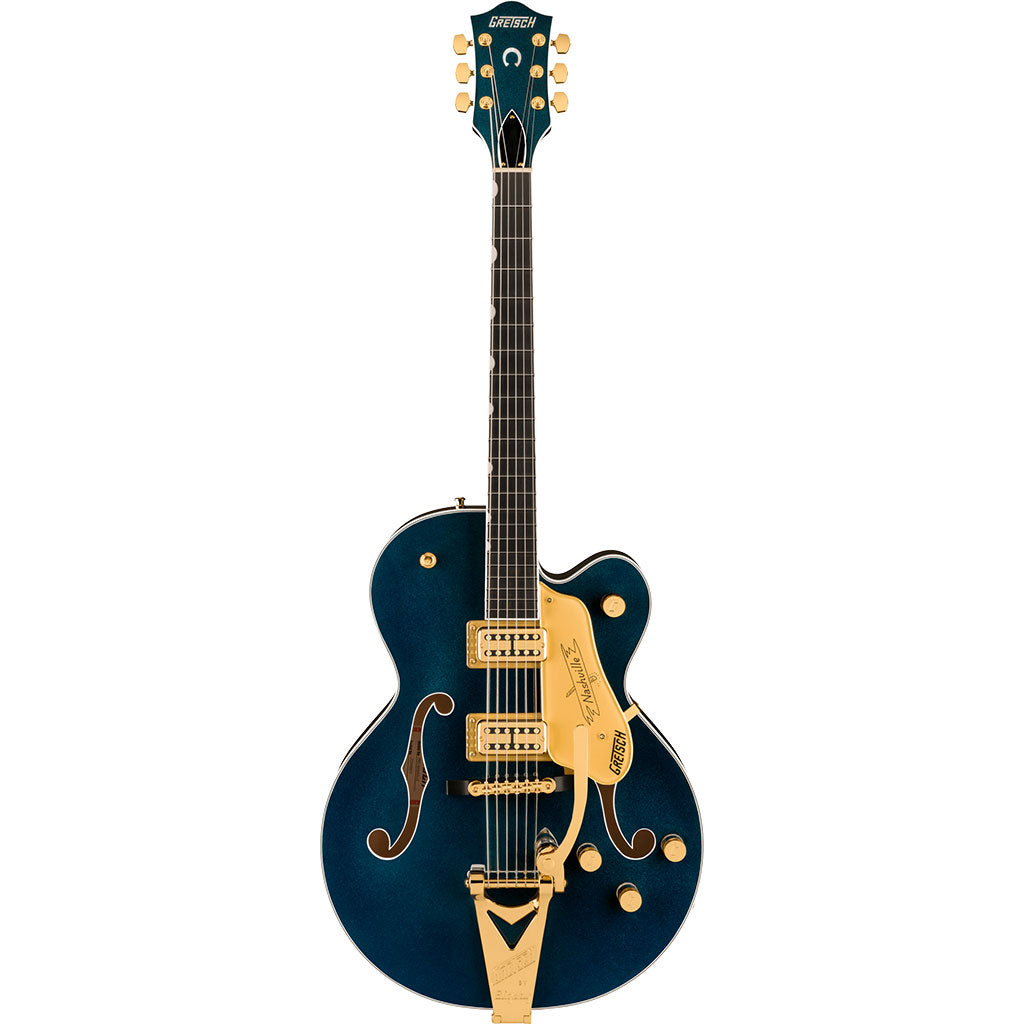 Gretsch Nashville Hollow Body Ebony Fingerboard with String Thru Bigsby and Gold Hardware - Midnight Sapphire