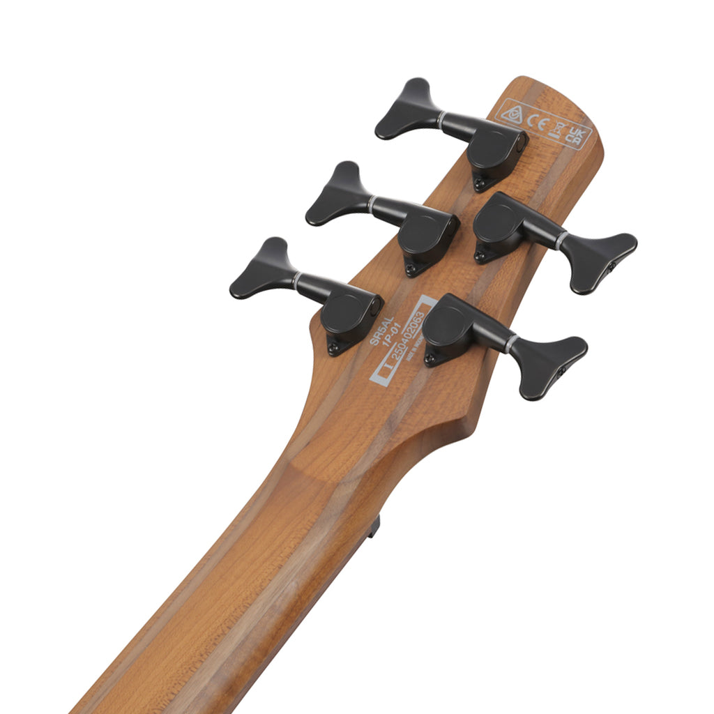 Ibanez SR505AL 5-String Left Handed Electric Bass Bartolini Pickups - Mahogany Brown Burst Low Gloss