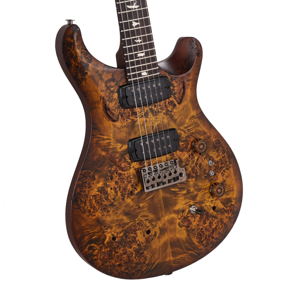 PRS - Limited Edition Wood Library Select S2 Custom 24-08 Poplar Burl Electric Guitar - Black Gold Burst