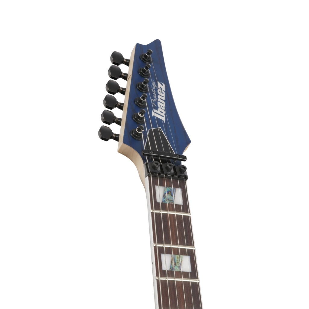 Ibanez - Prestige RG653DX Electric Guitar - Transparent Deep Blue Flat