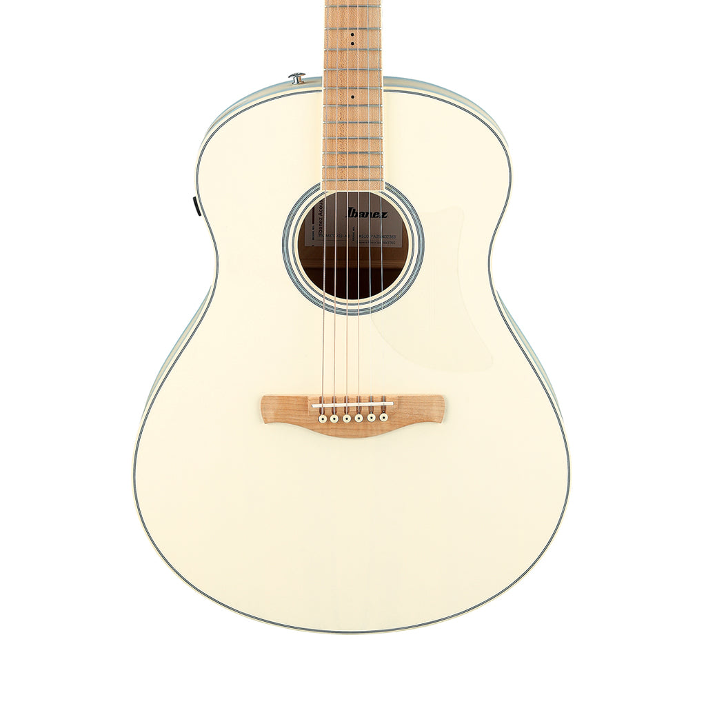 Ibanez AAM370M2E Auditorium Acoustic/Electric Guitar - Transparent Antique White Ice Blue Open Pore