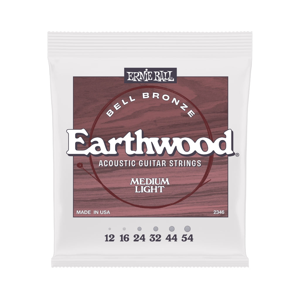 Ernie Ball - Earthwood Bell Bronze Acoustic Guitar Strings - .012-.054 Medium Light