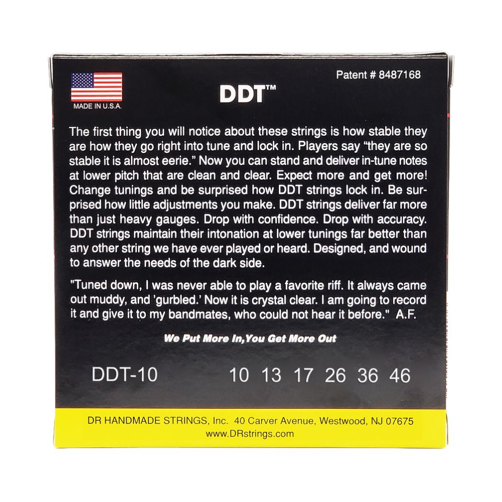 DR - Drop-Down Tuning Nickel Plated Steel Electric Guitar Strings - Medium 10-46