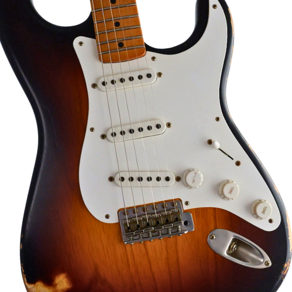 Fender Custom Shop - David Brown Masterbuilt Limited Edition 1954 Stratocaster Relic Electric Guitar - Wide-Fade 2-Color Sunburst
