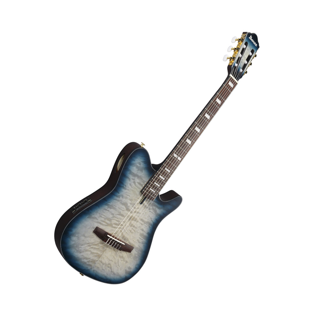 Ibanez FRH20QMN Nylon String Guitar Quilted Maple - Cosmic Blue Starburst Low Gloss