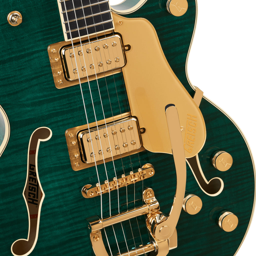 Gretsch Broadkaster Jr. LX Figured Center Block w/String-Thru Bigsby & Gold Hardware Ebony Fingerboard - Tropic Aura