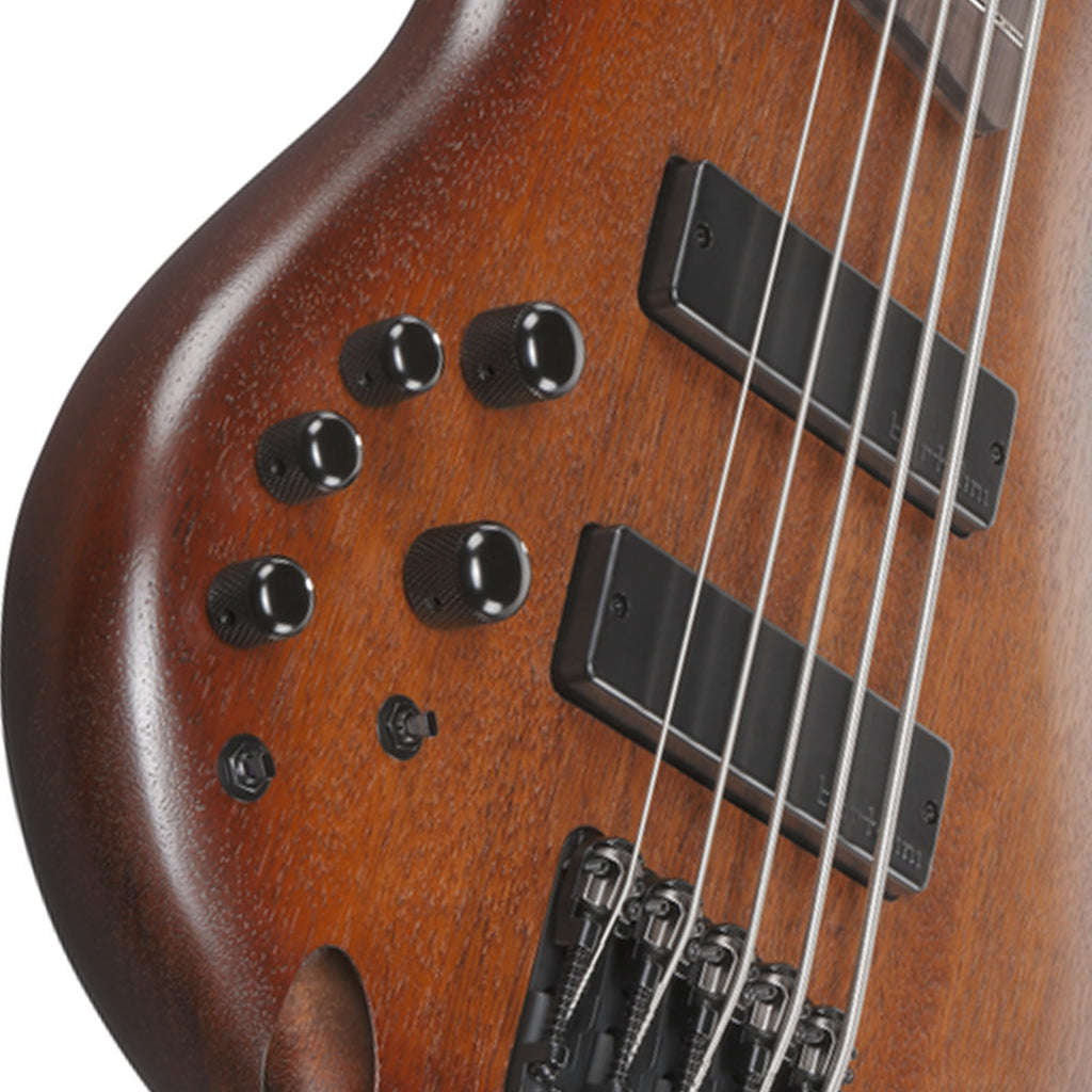 Ibanez SR505AL 5-String Left Handed Electric Bass Bartolini Pickups - Mahogany Brown Burst Low Gloss